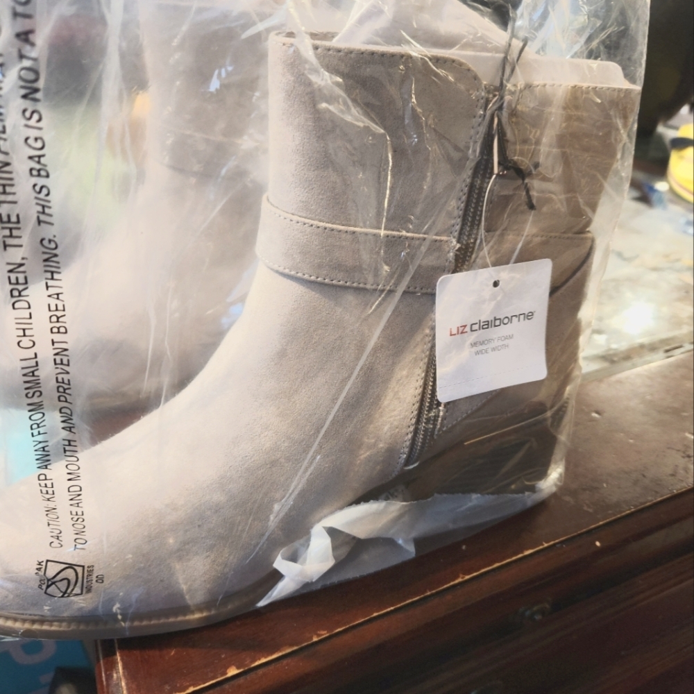 Grey ankle boots